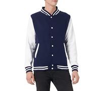 Just Hoods Varsity Jacket Unisex College Jacket, Womens Men Unisex, College Jacke 'Varsity Jacket', Oxford Navy/White, XXL