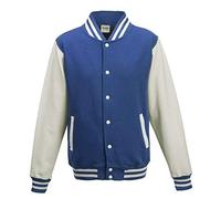 Just Hoods Varsity Jacket Unisex College Jacket, Womens Men Unisex, College Jacke 'Varsity Jacket', royal blue/white, M