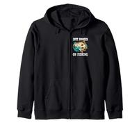 Just hooked on fishing, funny fishing Zip Hoodie