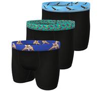 Just Inner Men’s Boxer Shorts 3 Pack, Ultra Soft Modal Cotton Boxers, Breathable Mens Trunks Underwear, Comfortable Men Underwear, Durable Mens Underpants, Premium Men Boxers Gift Set