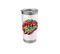 Just Jive Talkin Psychedelic 70s Retro Funk Design Stainless Steel Insulated Tumbler