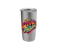Just Jive Talkin Psychedelic 70s Retro Funk Design Stainless Steel Insulated Tumbler