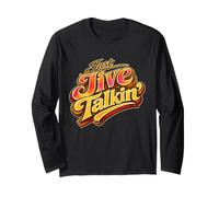 Just Jive Talkin Retro 70s Classic Typography Design Long Sleeve T-Shirt