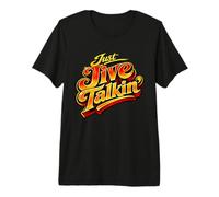 Just Jive Talkin Retro 70s Funk Disco Typography Design Premium T-Shirt