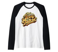 Just Jive Talkin' Retro 70s Soul Funk Disco Typography Raglan Baseball Tee