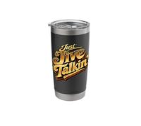 Just Jive Talkin' Retro 70s Soul Funk Disco Typography Stainless Steel Insulated Tumbler