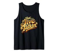 Just Jive Talkin Vintage Soul Retro 70s Typography Design Tank Top