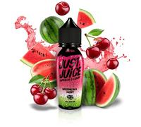 Just Juice Vape Liquid with No Nicotine, 50ml 0mg Shortfill Eliquid, 70/30 Vape Juice in 60ml Bottle, Space for 10ml of Nicotine Shot or Nic Salts, Fruity E Liquid, Watermelon & Cherry