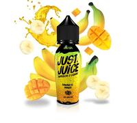 Just Juice Vape Liquid with No Nicotine, 50ml 0mg Shortfill Eliquid, 70/30 Vape Juice in 60ml Bottle, Space for 10ml of Nicotine Shot or Nic Salts, Fruity E Liquid, Banana & Mango