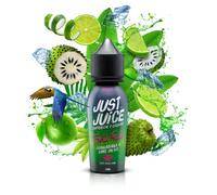 Just Juice Vape Liquid with No Nicotine, 50ml 0mg Shortfill Eliquid, 70/30 Vape Juice in 60ml Bottle, Space for 10ml of Nicotine Shot or Nic Salts, Fruity E Liquid, Guanabana & Lime On Ice