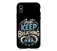 Just Keep Breathing Meditation Mindfulness Zen Case for iPhone X/XS