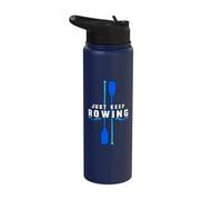 Just Keep Rowing Kayaking Boat Rowing Crew Kayak Stainless Steel Insulated Water Bottle