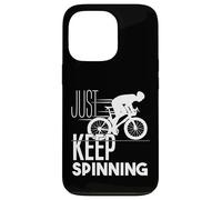 Just Keep Spinning Spin Class Cycling Workout Gym Fitness Case for iPhone 13 Pro