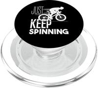 Just Keep Spinning Spin Class Cycling Workout Gym Fitness PopSockets PopGrip for MagSafe