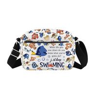 Just Keep Swimming Inspire Crossbody Bag Dory Movie Shoulder Bag Dory Fish Fans Gift Animal Ocean Gift (SWIMMING HB UK)