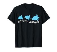 Just Keep Swimming Sea Turtle Swimmer Swim Team Coach Gift T-Shirt