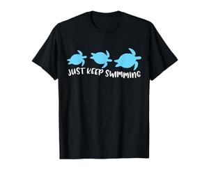 Just Keep Swimming Sea Turtle Swimmer Swim Team Coach Gift T-Shirt