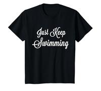 Just Keep Swimming - Swimmer Motivational T-Shirt T-Shirt, Youth, Black, 3T