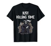 Just Killing Time Funny Grim Reaper Skeleton T-Shirt