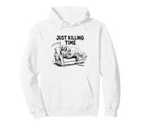 Just Killing Time - Grim Reaper Couch Scrolling Pullover Hoodie