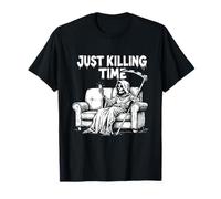 Just Killing Time - Grim Reaper Couch Scrolling T-Shirt