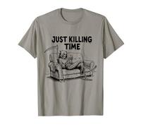 Just Killing Time - Grim Reaper Couch Scrolling T-Shirt