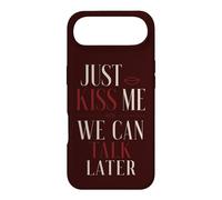 Just Kiss Me We Can Talk Later Flirt Romance Quote Case for iPhone Air