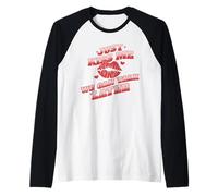 Just Kiss Me We Can Talk Later Funny Love Quote Raglan Baseball Tee