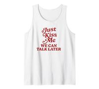 Just Kiss me we can Talk Later Y2k Aesthetic Cute Streetwear Tank Top