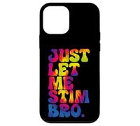 Just Let Me Stim Bro Funny Tie Dye Autistic Autism Awareness Case for iPhone 12 mini