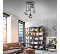 JUST LIGHT. GmbH Big Widow ceiling light, glass globes, 5-bulb