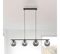 JUST LIGHT. GmbH Big Widow pendant light, glass globes, 4-bulb
