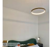 JUST LIGHT. GmbH Circle LED pendant light, gold, Ø 39 cm