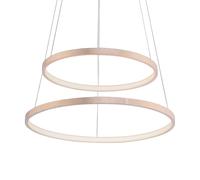 JUST LIGHT. GmbH Circle LED pendant light gold, two-bulb