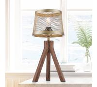 JUST LIGHT. GmbH Frederik wooden table lamp, tripod