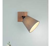 JUST LIGHT. GmbH Green Michel wall spotlight with fabric shade