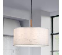 JUST LIGHT. GmbH Green Sofie pendant light, paper shade, 1-bulb