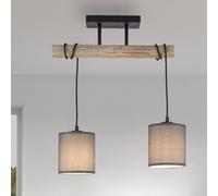 JUST LIGHT. GmbH Green Tribu ceiling lamp, 2-bulb paper shades