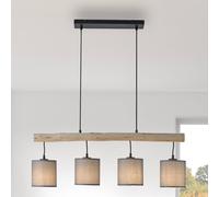 JUST LIGHT. GmbH Green Tribu hanging light, paper shades, 4-bulb