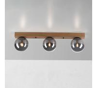 JUST LIGHT. GmbH Green Widow ceiling light, glass globes, 3-bulb