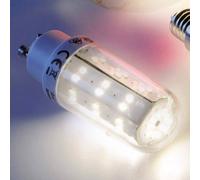 JUST LIGHT. GmbH GU10 4W tube LED bulb, clear, with 69 LEDs