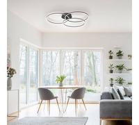 JUST LIGHT. GmbH Ivanka LED ceiling light, three rings, black