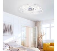 JUST LIGHT. GmbH Ivanka LED ceiling light, three rings, steel