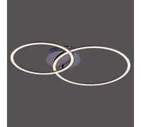JUST LIGHT. GmbH Ivanka LED ceiling light, two rings, black