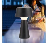 JUST LIGHT. GmbH JUST LIGHT. Abera black plastic IP54 LED rechargeable table lamp