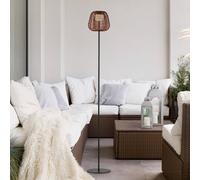 JUST LIGHT. GmbH JUST LIGHT. Askia rechargeable LED floor lamp, rattan, IP54, touchdim