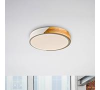 JUST LIGHT. GmbH JUST LIGHT. Bila LED ceiling light, white, Ø 32 cm, wood