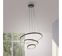 JUST LIGHT. GmbH JUST LIGHT. Cerchi LED pendant light, black, 3,000 K