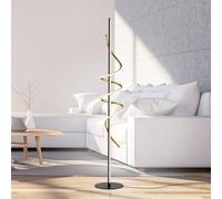 JUST LIGHT. GmbH JUST LIGHT. Emanda LED floor lamp, iron, black brass