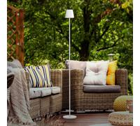 JUST LIGHT. GmbH JUST LIGHT. Euria LED floor lamp with rechargeable battery, white, iron,
